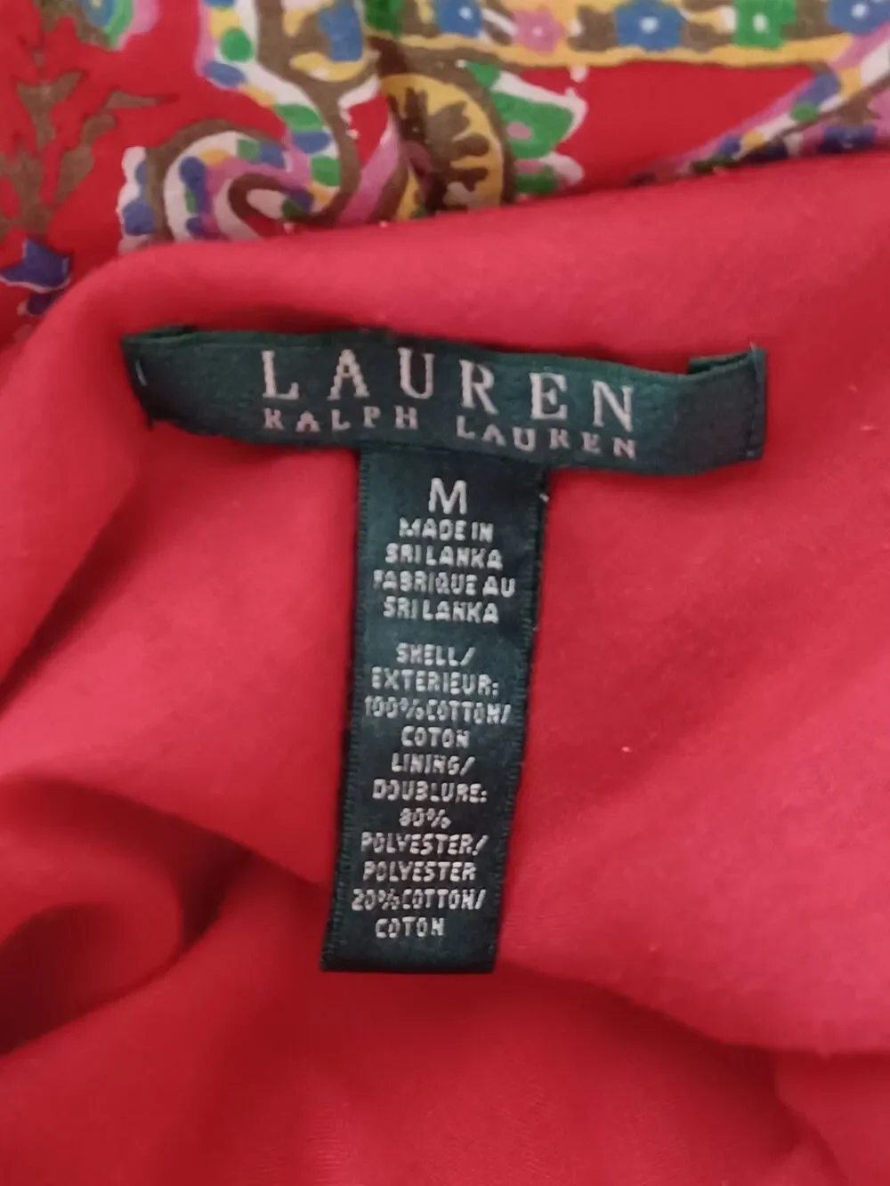 Lauren Ralph Lauren Maxi Skirt Medium Paisley Tiered Festival Boho Lined Western - Picture 4 of 6